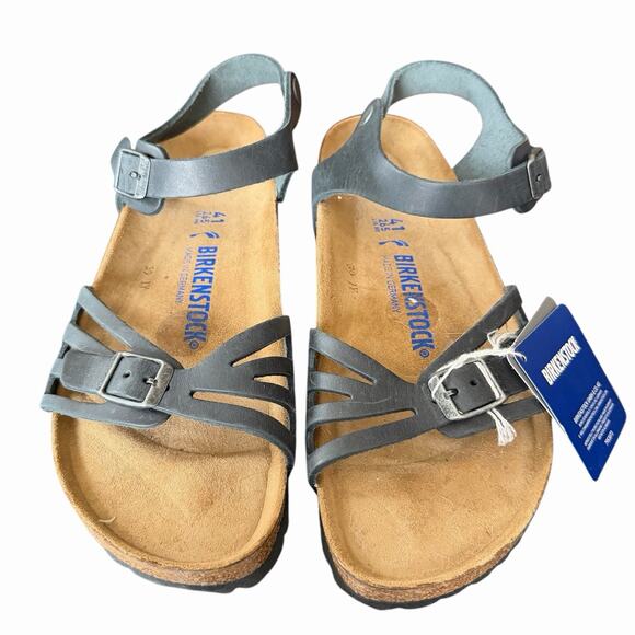 Birkenstock EUR 41 Narrow Normal Bali Soft Footbed Sandals Black Oiled - Picture 2 of 10